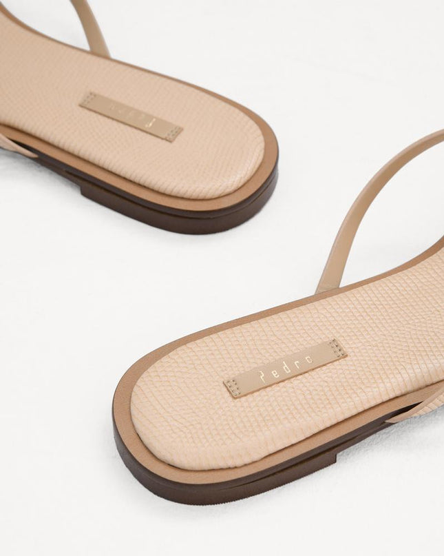 Lizard-Effect Sandals