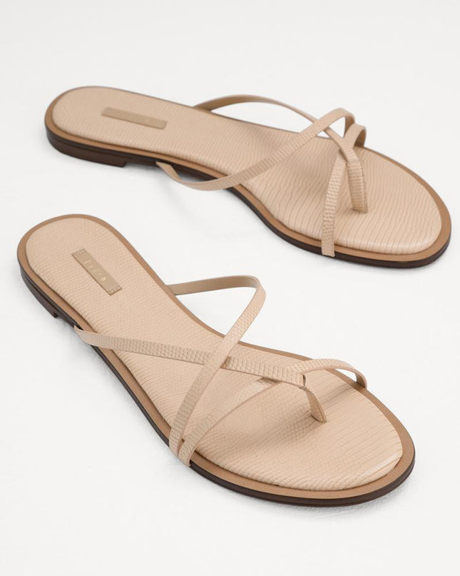 Lizard-Effect Sandals