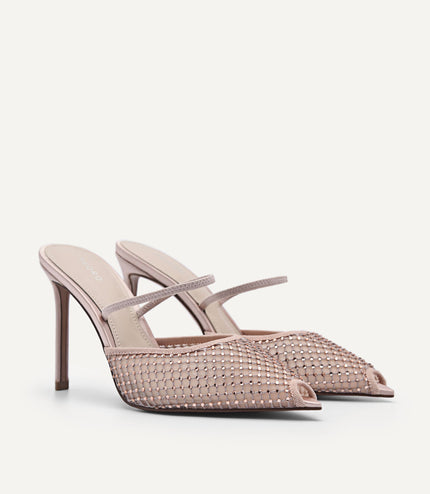 Megan Mesh Slingback Pumps