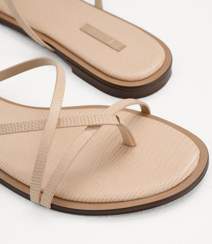 Lizard-Effect Sandals