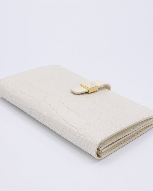 Croc-Effect Leather Travel Organizer