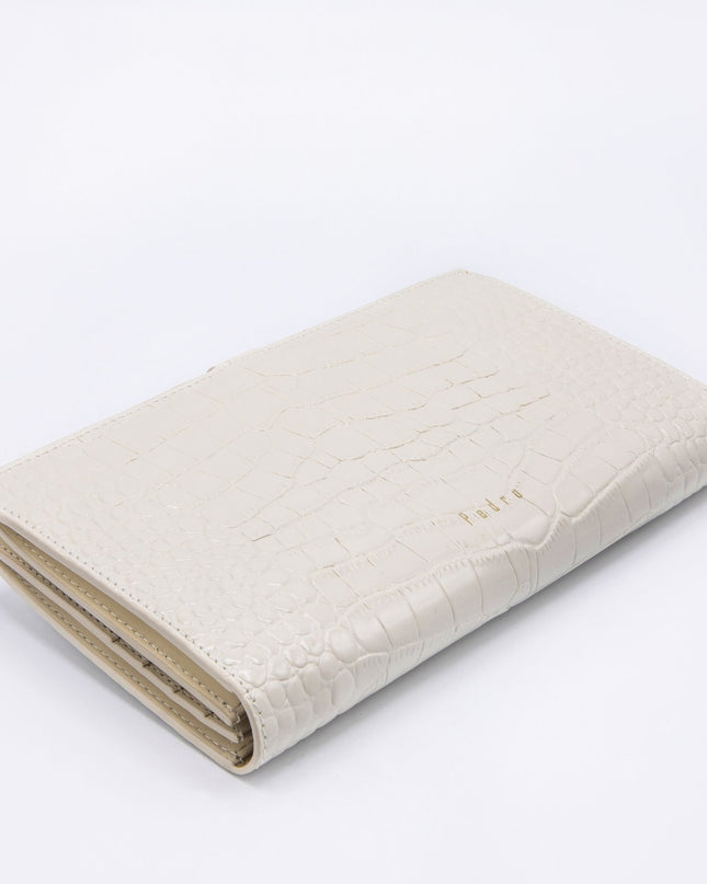 Croc-Effect Leather Travel Organizer