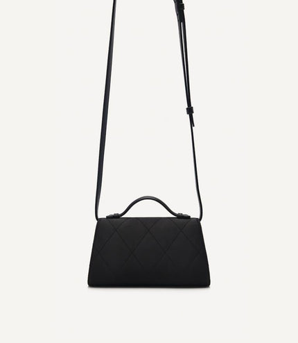 Rina Mini Satin Handbag - Black