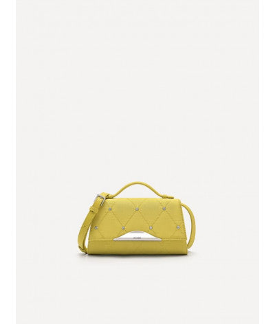 Rina Mini Satin Handbag - Yellow