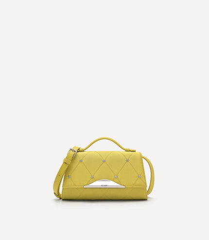 Rina Mini Satin Handbag - Yellow