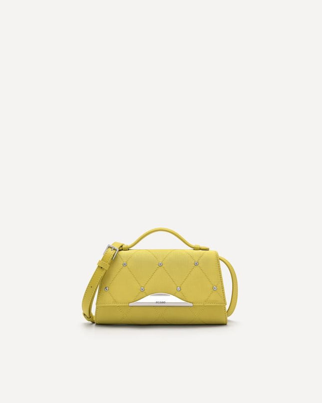 Rina Mini Satin Handbag - Yellow