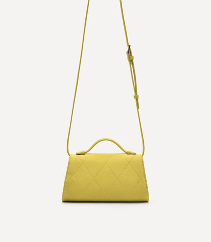 Rina Mini Satin Handbag - Yellow