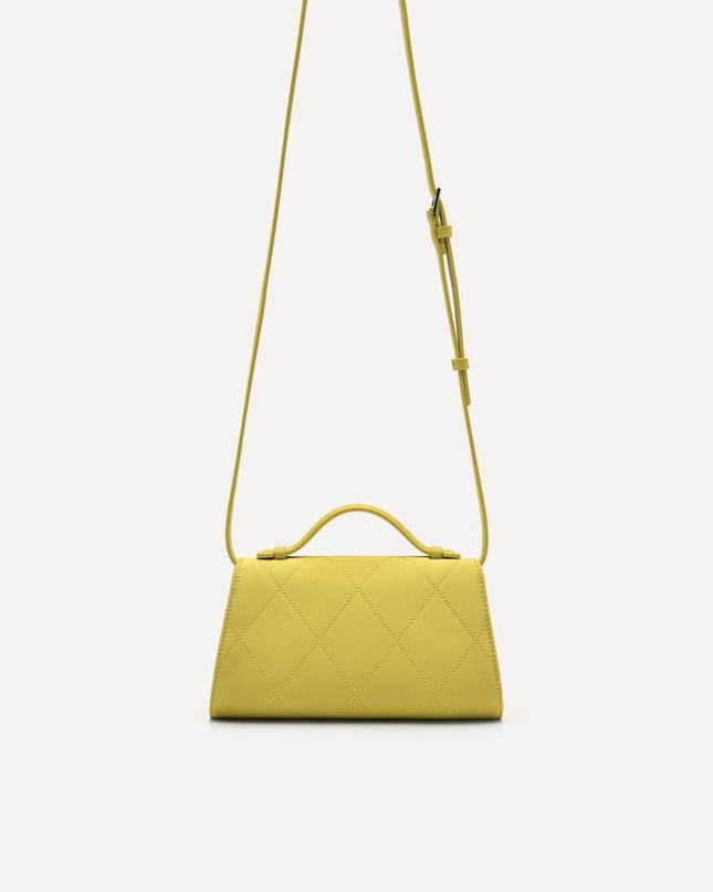 Rina Mini Satin Handbag - Yellow
