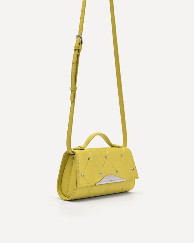 Rina Mini Satin Handbag - Yellow