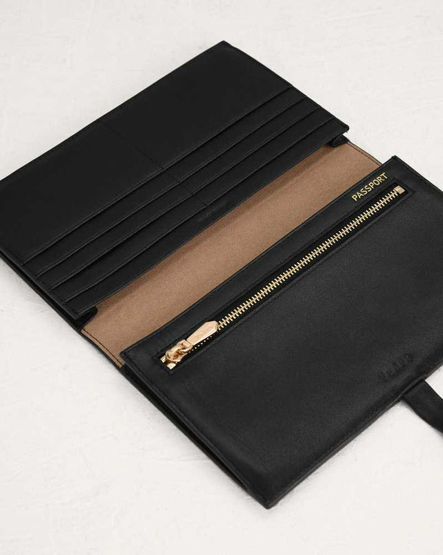 Croc-Effect Leather Travel Organizer