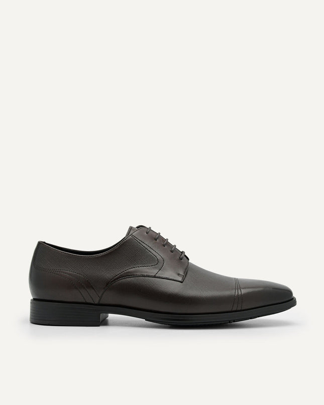Altitude Lightweight Leather Derby Shoes - Dark Brown