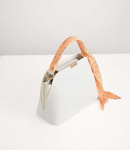 Twill-Trimmed Top Handle Bag