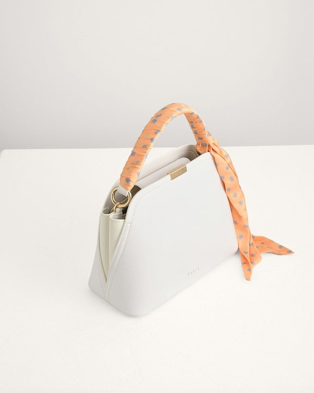 Twill-Trimmed Top Handle Bag