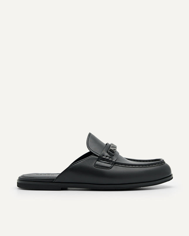 Horsebit Mule Loafers - Black