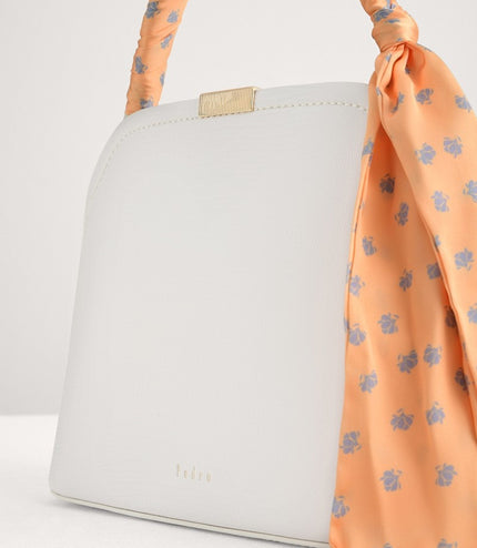 Twill-Trimmed Top Handle Bag