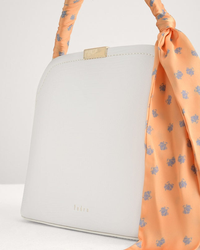 Twill-Trimmed Top Handle Bag