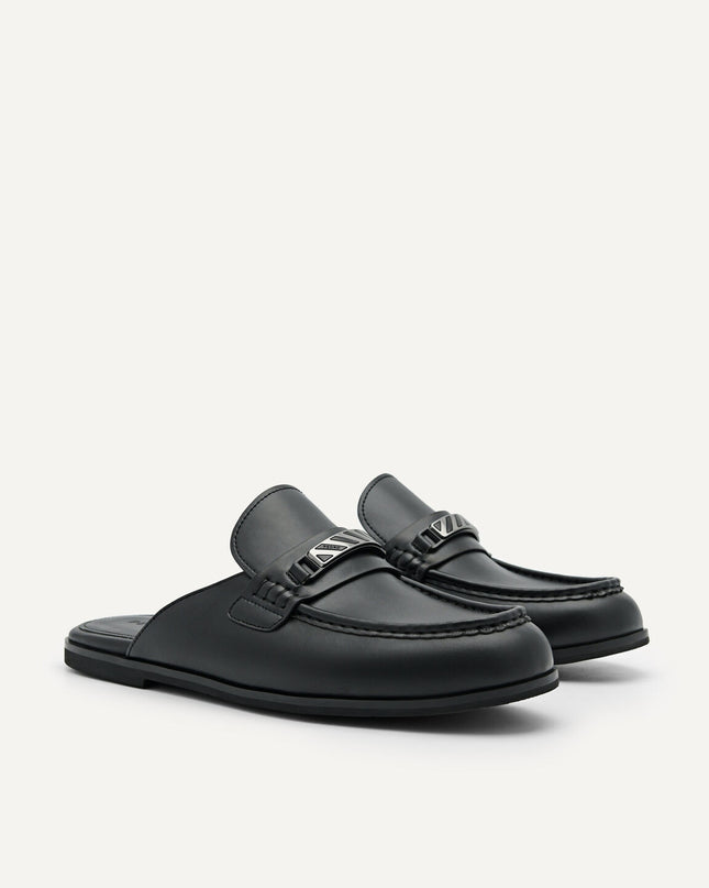 Horsebit Mule Loafers - Black