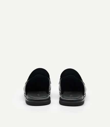 Horsebit Mule Loafers - Black