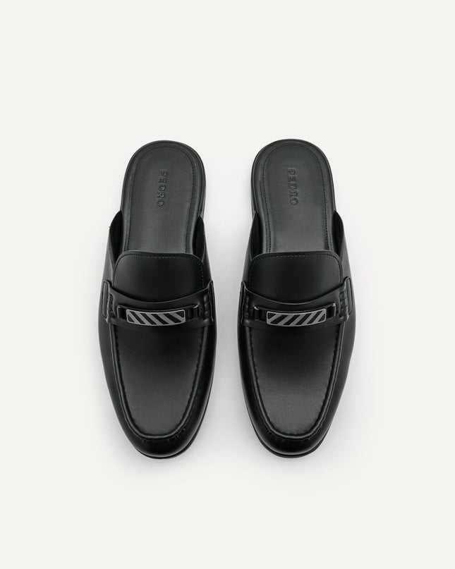 Horsebit Mule Loafers - Black