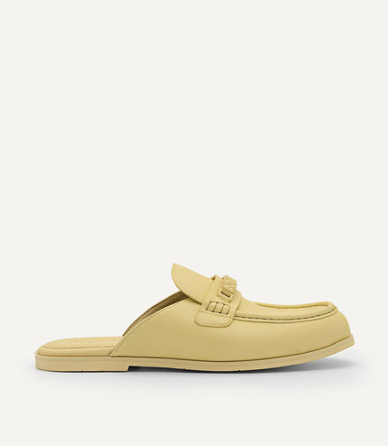 Horsebit Mule Loafers - Light yellow