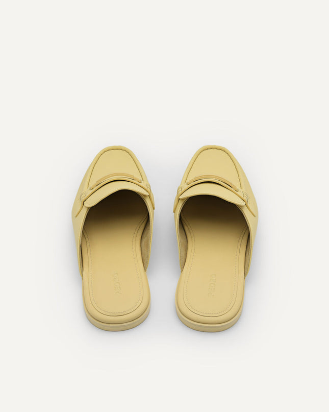 Horsebit Mule Loafers - Light yellow