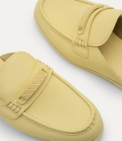 Horsebit Mule Loafers - Light yellow
