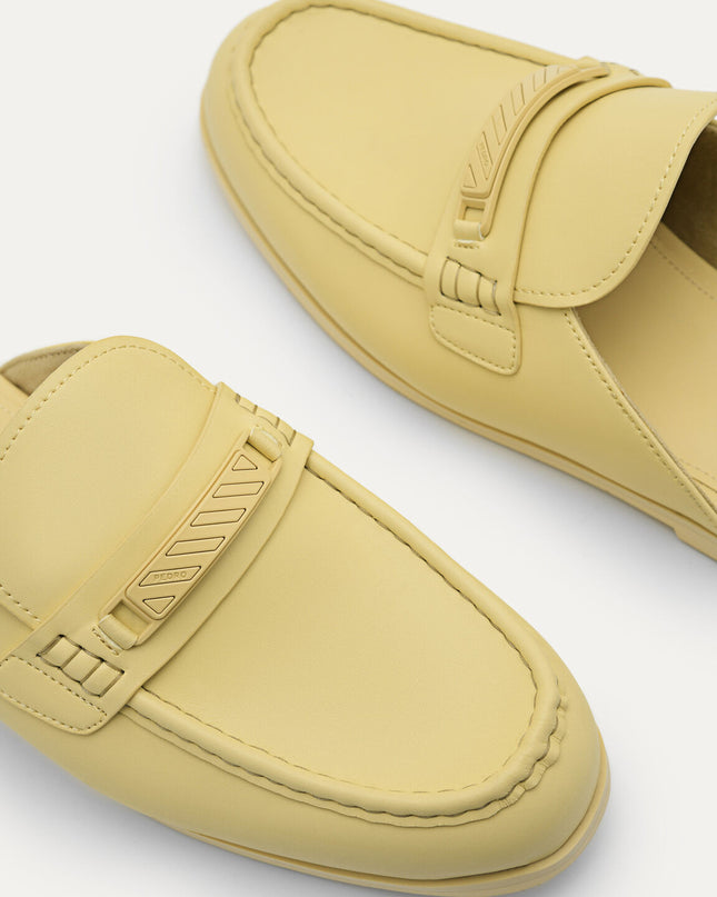 Horsebit Mule Loafers - Light yellow