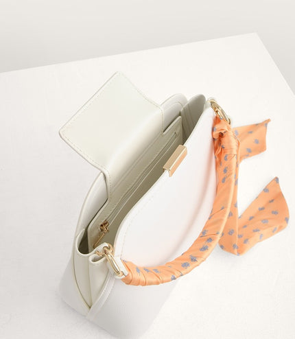 Twill-Trimmed Top Handle Bag