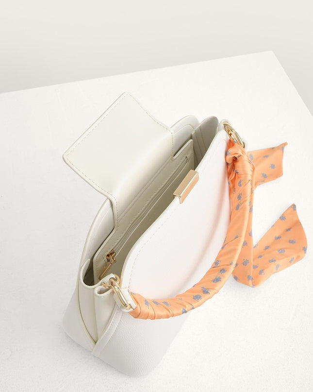 Twill-Trimmed Top Handle Bag