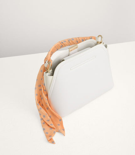 Twill-Trimmed Top Handle Bag