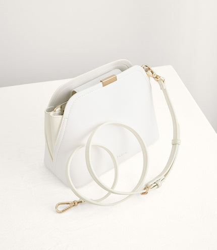 Twill-Trimmed Top Handle Bag
