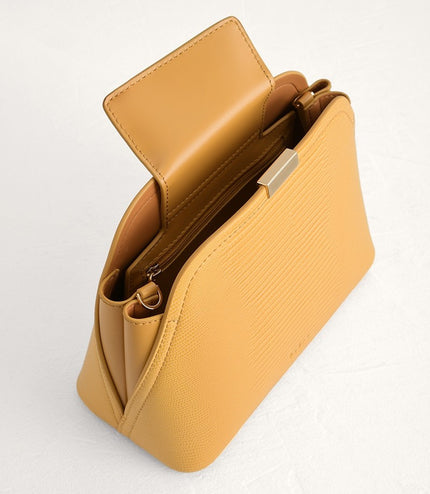 Twill-Trimmed Top Handle Bag