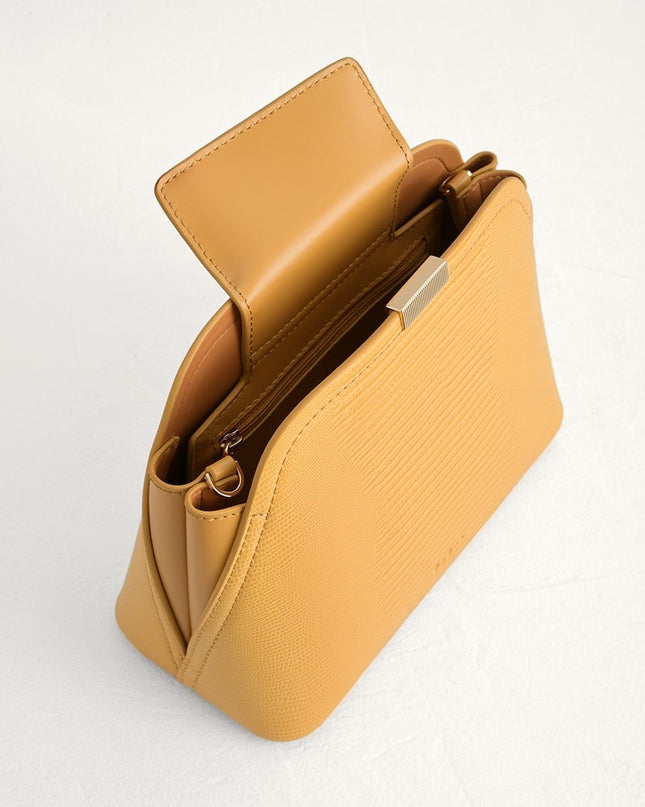 Twill-Trimmed Top Handle Bag