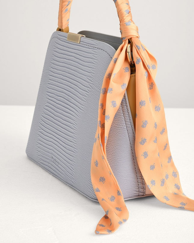 Twill-Trimmed Top Handle Bag