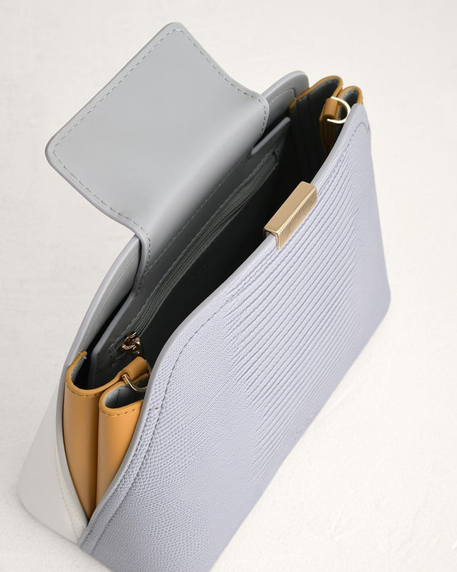 Twill-Trimmed Top Handle Bag