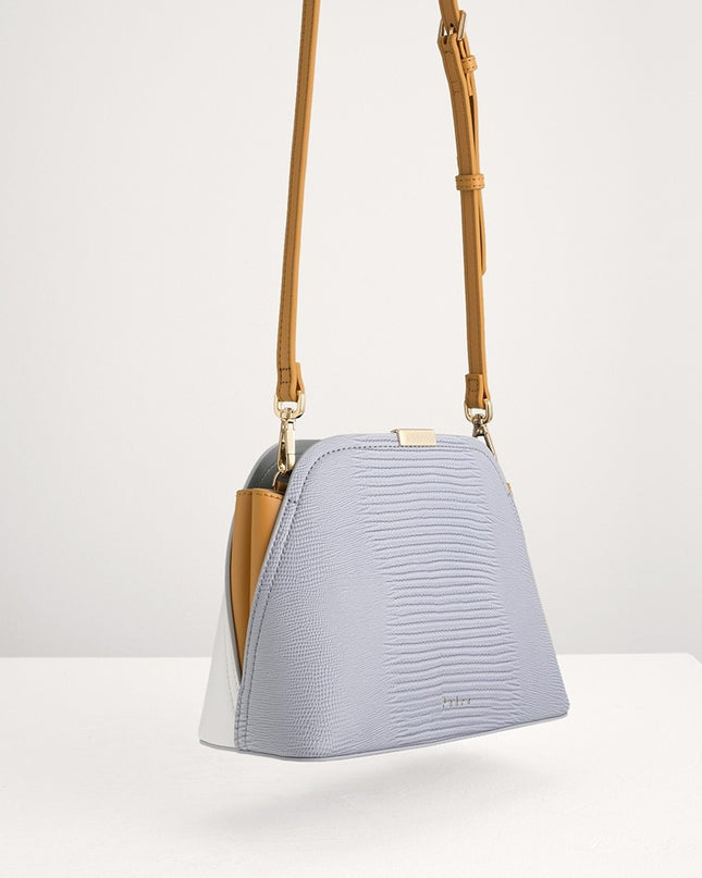Twill-Trimmed Top Handle Bag