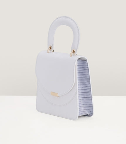 Mini Lizard-effect Top Handle Bag