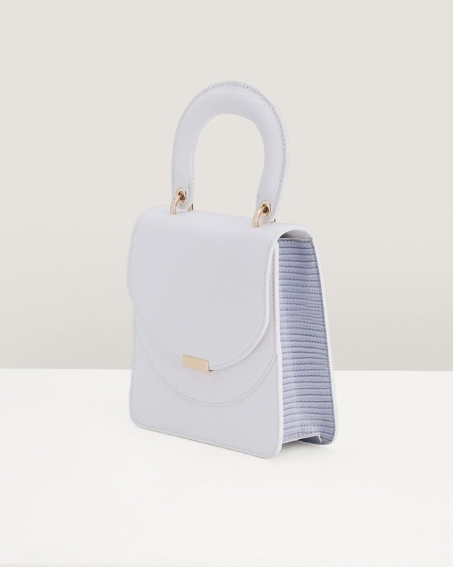 Mini Lizard-effect Top Handle Bag
