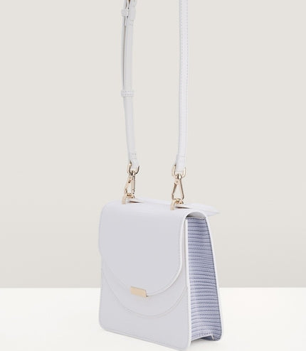 Mini Lizard-effect Top Handle Bag