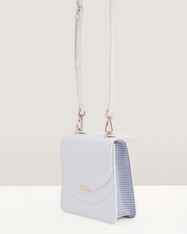 Mini Lizard-effect Top Handle Bag