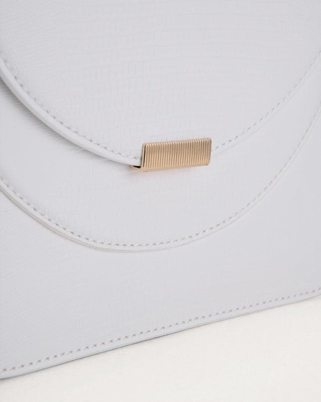 Mini Lizard-effect Top Handle Bag