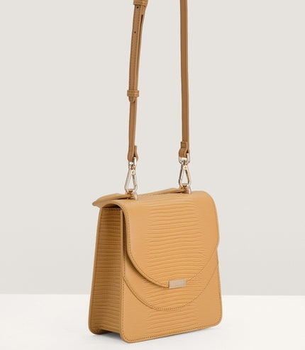 Mini Lizard-effect Top Handle Bag