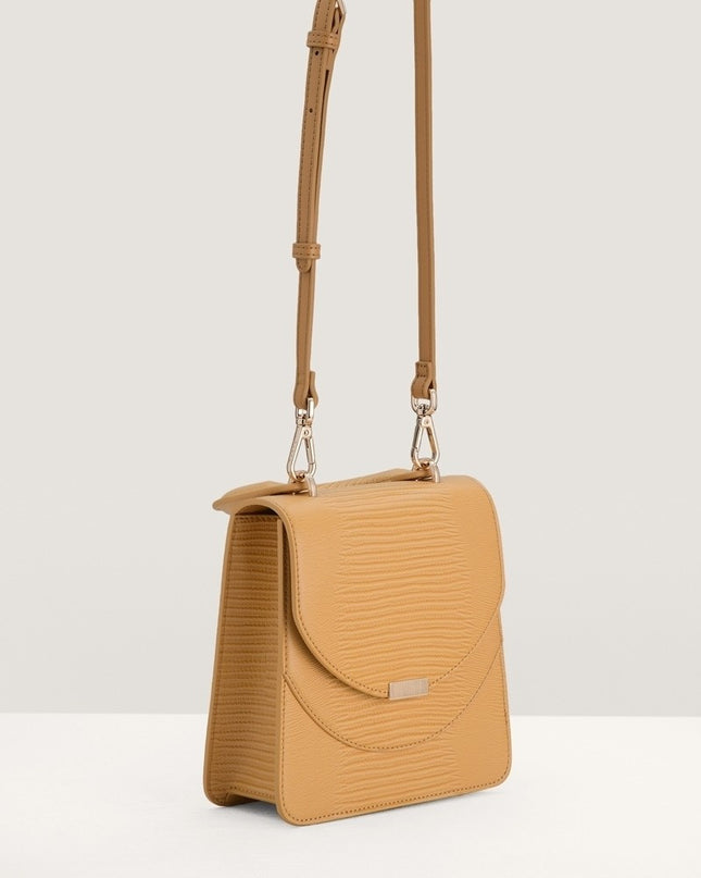Mini Lizard-effect Top Handle Bag