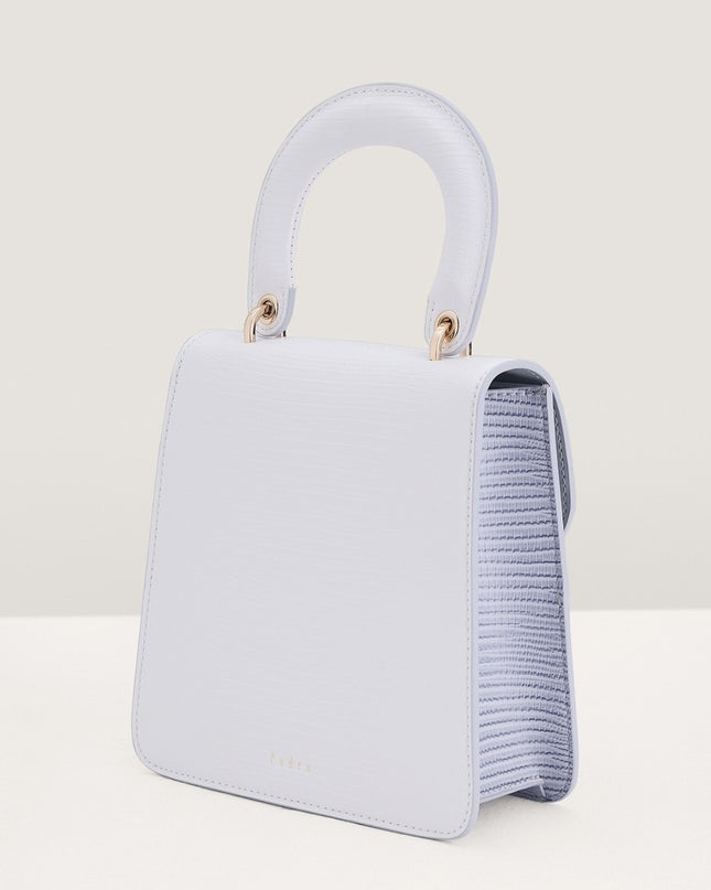 Mini Lizard-effect Top Handle Bag