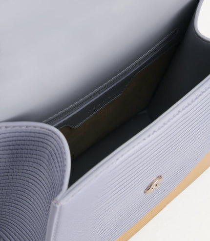 Mini Lizard-effect Top Handle Bag