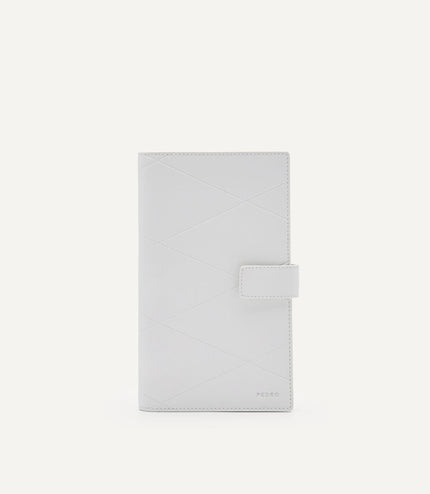 Leather Micro Bi-Fold Travel Organiser - White