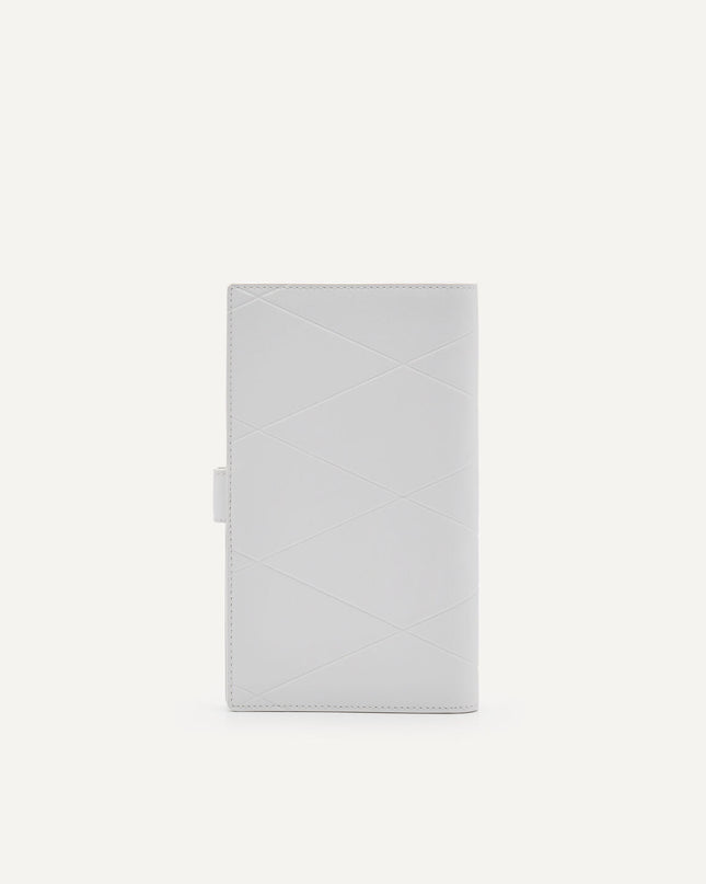Leather Micro Bi-Fold Travel Organiser - White
