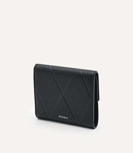 Leather Tri-Fold Wallet in Pixel