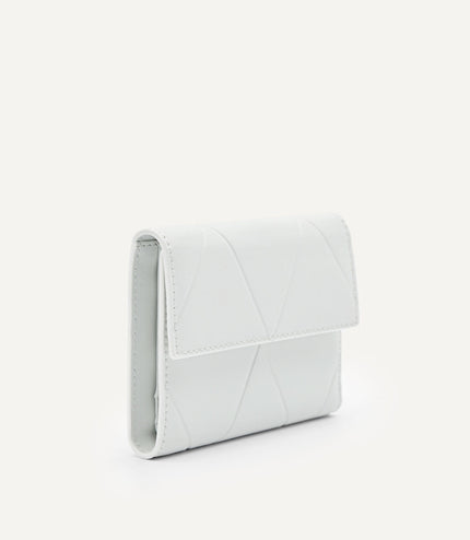 Leather Tri-Fold Wallet in Pixel