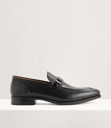 Side Buckled Loafers - Black
